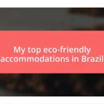 My top eco-friendly accommodations in Brazil