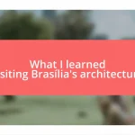 What I learned visiting Brasília’s architecture